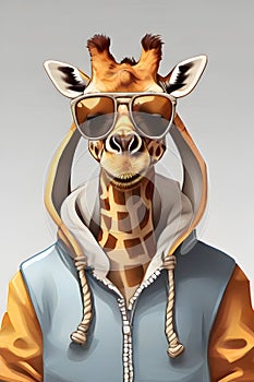 Cool giraffe illustration