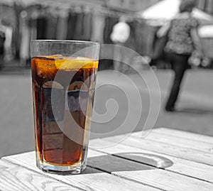 Cool glass drink alfresco style photo