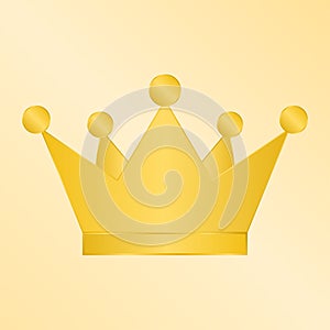 Cool Golden Crown on gold background