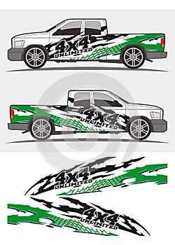 Cool Green tribal decal Graphics Kits design for trucks and car