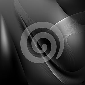 Cool Grey Flowing Curves Background