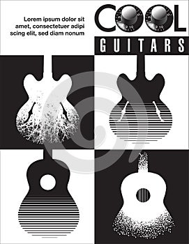 Cool guitars graphic with lots of guitars