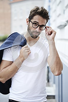 Cool guy in spectacles