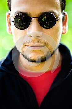 Cool guy wearing sunglasses