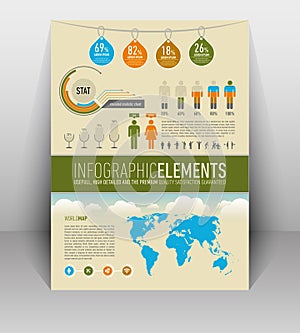 Cool infographic elements for the web and print usage