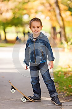 Cool kid playing in park