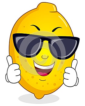 Cool Lemon Character with Sunglasses