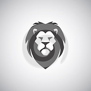 Cool Lion Head Logo Vector Template
