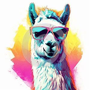 Cool Llama Hd Wallpapers: Cute Little Llama In Sunglasses