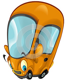 Cool looking cartoon sports car isolated illustration