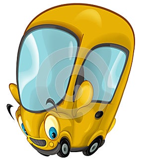 Cool looking cartoon sports car isolated illustration