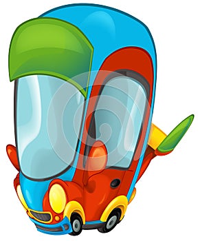 Cool looking cartoon sports car isolated illustration