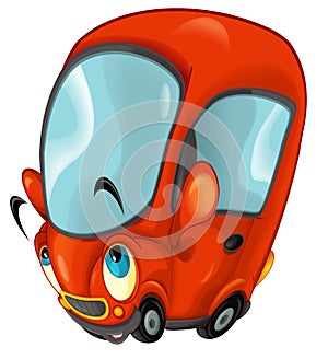 Cool looking cartoon sports car isolated illustration