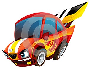 Cool looking cartoon sports car isolated illustration