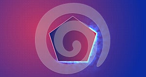 Cool-looking screen-loading smartphone booting animation of a pentagon