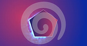 Cool-looking screen-loading smartphone booting animation of a pentagon