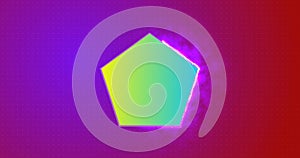 Cool-looking screen-loading smartphone booting animation of a pentagon