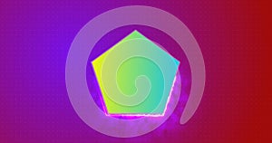 Cool-looking screen-loading smartphone booting animation of a pentagon