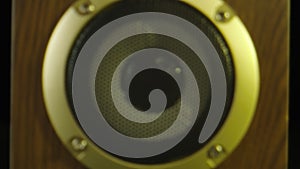 Cool Macro close-up shot of a vintage bluetooth speaker