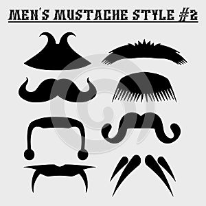 coman mustache style and looks handsome photo