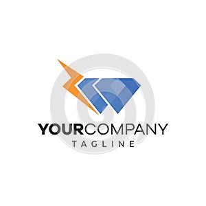 A cool and modern double diamond logo