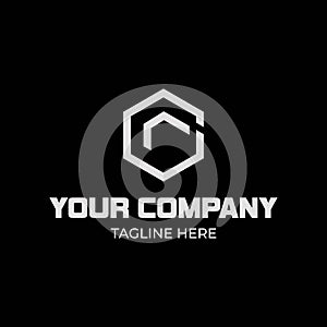 Cool and modern initials G for the construction company