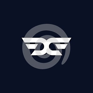 Cool and modern logo initials DC