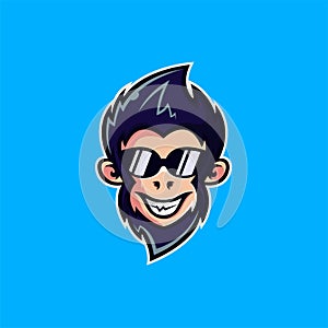 Cool monkey logo design