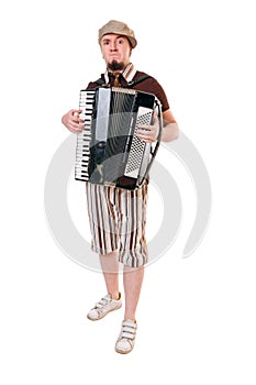 Cool musician with concertina photo