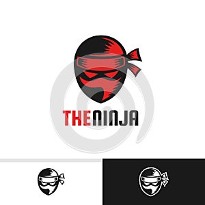 Cool Ninja head logo design