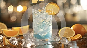 Cool off with a twist on the clic lemonade the Fire and Ice version boasts a sizzling citrus peel and an icy blue hue