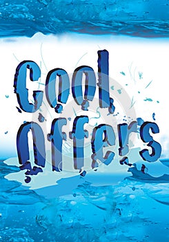 Cool offers for winter sale with icy effect