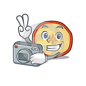 Cool Photographer apple chips character with a camera