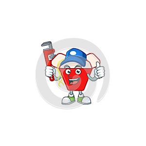 Cool Plumber chinese box noodle on mascot picture style