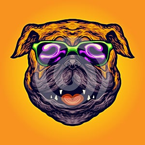 Cool Pug Dog Summer Sunglasses Cartoon