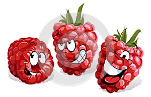 Cool raspberry cartoon