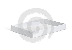 Cool Realistic White Package Cardboard Box Opened.