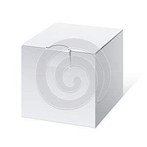 Cool Realistic White Package cube Box