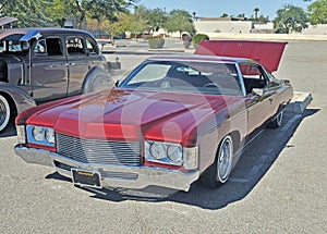 Cool Red Caddy Low Rider