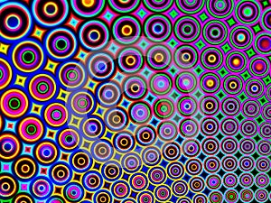 Cool Retro Circles Background