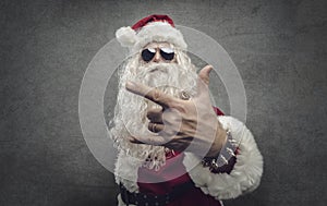 Cool rock Santa Claus