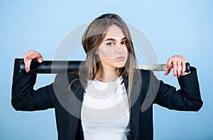Cool and sexy. Sporty girl fighter. Sport equipment. successful woman. Street life. big game success. confident