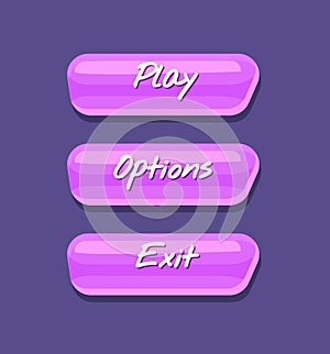 Cool shiny computer game menu interface collection