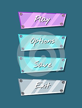 Cool shiny computer game menu interface collection