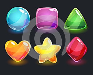 Cool shiny glossy colorful shapes
