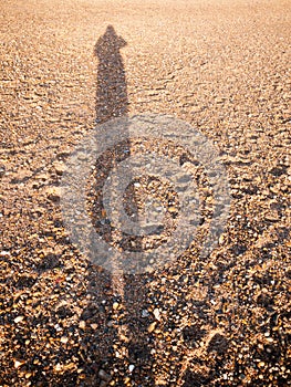 Cool silhouette reflection shadow shade in sand beach cobble tex