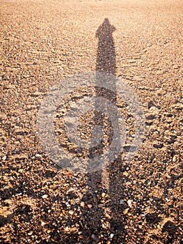 Cool silhouette reflection shadow shade in sand beach cobble tex