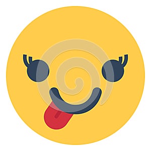Cool Smiley  vector icon fully editable