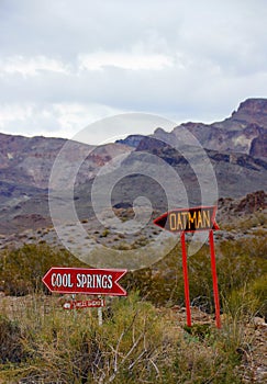 Cool springs or Oatman Arizona signage