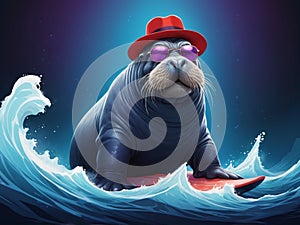 Cool Surfing Walrus photo
